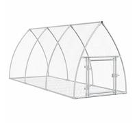 Gecheer Galvanised Steel Rabbit Hutch Outdoor, Large Walk in Chicken Coop with Lockable Door, Spacious Cage for Rabbits, Ducks, Birds, Small Animals, Backyard 3281528