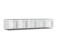 Gecheer Galvanized Iron Rabbit Hutch Cage with Ventilated Design and Multiple Rooms - 273 x 79 x 54 cm Model171571