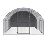 Gecheer Galvanized Steel Chicken Coop, Large Outdoor Poultry Cage with Waterproof PE Roof, Silver and Silver Grey, 3x6x2m, Suitable for Chickens, Hens, Ducks and Small Animals in Backyard or Garden 30