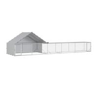 Gecheer Galvanized Steel Chicken Coop with Water-Resistant Finish, Spacious Yard, for Backyard Poultry Farming 3434660