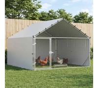 Gecheer Galvanized Steel Chicken House with Roof, Weatherproof & Corrosion-Resistant, Ideal for Backyard Poultry Farming, Spacious Interior, Easy DIY Assembly, Requires Drill & Two People 42042520