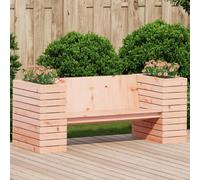Gecheer Garden Bench with Planter Box Combination Outdoor Patio Seating Park Bench 167.5x60x65 cm Solid Wood Douglas