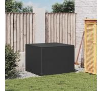 Gecheer Garden Storage Box Cushion Storage Outdoor Patio Furniture Black PE Rattan 80x75x59cm Model365336