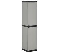 Gecheer Garden storage cabinet with 3 shelves, grey and black, 34 x 40 x 168 cm Cabinets and storage Model340985