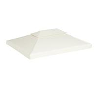 Gecheer Gazebo Canopy Roof Top Party Tent Roof Replacement Cover for Garden Patio Canopy Top Cover Only 310 g/m² Cream White 3 x 4 m