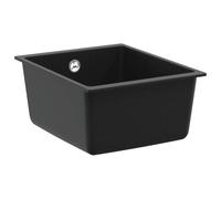 Gecheer Granite Modern Kitchen Sink - Black, 80% Quartz, 20% Resin, Perfect for Contemporary Homes Model42028416