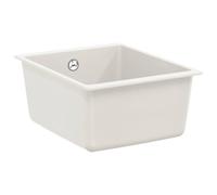 Gecheer Granite Modern Kitchen Sink - White, 80% Quartz & 20% Resin, Perfect for Contemporary Spaces Model42028419