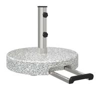 Gecheer Granite Parasol Base with Wheels - Modern Outdoor Umbrella Stand, Grey, 45x45x37.5 cm Model42002810