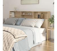 Gecheer Headboard Cabinet Sonoma Oak 200x19x103.5 cm Headboard Cabinet