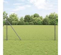 Gecheer Hexagon Fence Grey 1.4x100 m Steel Garden Decoration Fence