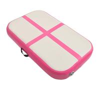 Gecheer Inflatable Gymnastic Mat - High-Density PVC, Grey and Pink, 60 x 100 x 10 cm, Multi-Use for Indoor/Outdoor Sports Model92649