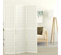 Gecheer Japanese Shoji Room Divider - White, Solid Fir Wood, 120 x 170 cm - Privacy Screen Model352087