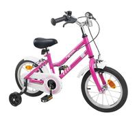 Gecheer Kids Bike 16 Inches Steel Frame Pink White Classic Style Park Riding for 4-6 Years Old 42009235