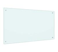 Gecheer Kitchen Backsplash 2 pcs White 100 x 60 cm Tempered Glass splash guard Model3415424