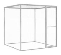 Gecheer Large outdoor cat carrier, safe and secure pet space, silver square, 59.1 x 59.1 x 59.1 inches, for outdoor use. Model146356