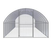 Gecheer Large Outdoor Chicken Coop Run Enclosure with Galvanised Steel Frame - Silver, 3x10x2m 3095467