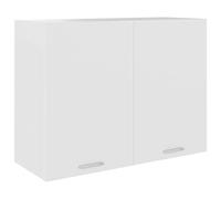 Gecheer Lyon White Engineered Wood Hanging Cabinet - 2 Shelf, 80 x 31 x 60 cm, Organize Kitchen Space, Easy to Clean, Requires Assembly Model801276