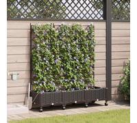 Gecheer Modern Garden Planter Durable Polypropylene Weather-Resistant Large Capacity for Patios Gardens Terraces Ideal for Flowers Herbs Easy Assembly 3423086