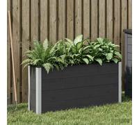 Gecheer Modern Garden Planter Wood-Plastic Composite Aluminum Rust-Resistant Weatherproof for Balcony Patio Garden Herbs Flowers Decorative Plants Up to 300x100x91 cm 42039037
