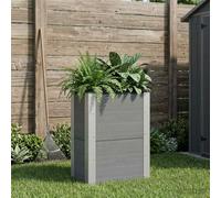 Gecheer Modern Garden Planter Wood-Plastic Composite Aluminum Weather-Resistant Rustproof for Balcony Patio Garden Herbs Flowers Decorative Plants Up to 300x100x91 cm 42039017