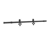 Gecheer Modern Sliding Door Track Solid Pine Wood Powder-Coated Steel for Room Divider Living Space 3445371