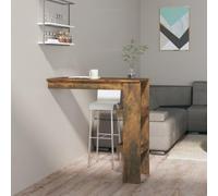 Gecheer Modern Wall-Mounted Bar Table - Smoked Oak Engineered Wood - 102 x 45 x 103.5 cm - Storage Space - Easy Maintenance Model817222