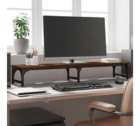 Gecheer Monitor Stand Riser, Laptop Stand for Desk, Monitor Desk Stand Riser, Wood Laptop Desk Printer Stand for Home and Office Brown Oak 105x23x15.5 cm Engineered Wood
