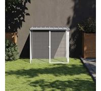 Gecheer Multi-Use Durable Chicken Coop with Mesh & Roof - Light Grey, 103 x 98 x 90 cm 172338