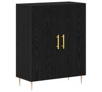 Gecheer Oak Wood Sideboard with Black Finish - Modern Rectangular Design, 2 Doors, Indoor Use Only Model862872