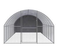 Gecheer Outdoor Chicken Coop Cage with Galvanized Steel and PE Roof - Spacious Run for Comfortable Poultry Keeping 3095475