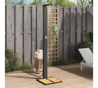 Gecheer Outdoor Shower Black PE rattan 88.2 in tall Rotatable Garden Shower Model368206