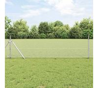 Gecheer Outdoor Translucent Fence net Silver Galvanized Steel Material 25x0.4 Meters Suitable for Garden Terrace Model42005662