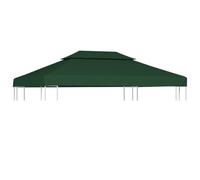 Gecheer Pavilion roof tarpaulin replacement roof 310 g/m² green 3x4 m Lawn, garden Model40882