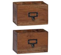 Gecheer Pencil Case Multicolour 18 x 10 x 12 cm Solid Mahogany Wood Pencil box, pen holder 42012374