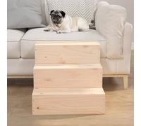 Gecheer Pet Stair 40x37.5x35 cm Solid Wood Pine Dog stairs Model822461