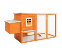 Gecheer Pine Wood Chicken Cage with Waterproof Roof - Large Cozy Resting Area for Chickens - 192 x 75 x 103 cm Model170164