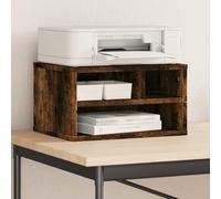 Gecheer Printer Stand Smoked Oak 15.7"x12.6"x8.9" Engineered Wood Printer stand Model840601