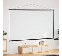Gecheer Projection Screen 100 inch 16:9 Portable Movie Screen, Matte White 100% Polyester with Black Borders, Wall-Hanging Home Theater Screen for Classroom Conference Room Presentations 4101034