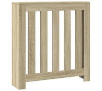 Gecheer Radiator Cover Wood Cabinet Heater Slats Covers Vertical Slats for Living Room Bedroom Radiator Shelf Wooden Kitchen Bedroom Cabinet Engineered Wood Sonoma Oak 78x20x82 cm Engineered Wood