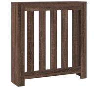 Gecheer Radiator Cover Wood Cabinet Heater Slats Covers Vertical Slats for Living Room Bedroom Radiator Shelf Wooden Kitchen Bedroom Cabinet Engineered Wood Brown Oak 78x20x82 cm Engineered Wood
