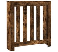 Gecheer Radiator Cover Wood Cabinet Heater Slats Covers Vertical Slats for Living Room Bedroom Radiator Shelf Wooden Kitchen Bedroom Cabinet Engineered Wood Smoked Oak 78x20x82 cm Engineered Wood