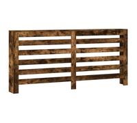 Gecheer Radiator Cover Wood Cabinet Heater Slats Covers Vertical Slats for Living Room Bedroom Radiator Shelf Wooden Kitchen Bedroom Cabinet Engineered Wood Smoked Oak 175x20x82 cm Engineered Wood