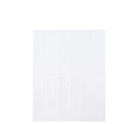 Gecheer Rectangular Peel-and-Stick Tiles Glossy White 29x23cm for Kitchen and Bathroom Decor 42046168