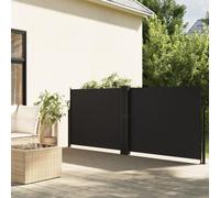 Gecheer Retractable Side Awning Outdoor Patio Privacy Screen Windbreak Garden Side Shade Panel for Balcony Terrace Patio Black 140x1000 cm