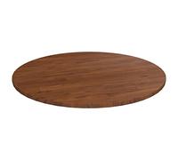 Gecheer Round Tabletop Round Table Top Desk Top Dining Table Top, Wooden Replacement Tabletop Home Indoor Furniture Dark Brown Ø70x1.5 cm Treated Solid Wood Oak