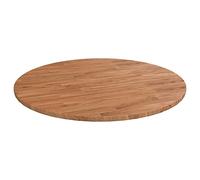 Gecheer Round Tabletop Round Table Top Desk Top Dining Table Top, Wooden Replacement Tabletop Home Indoor Furniture Light Brown Ø70x1.5 cm Treated Solid Wood Oak