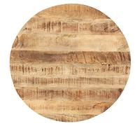 Gecheer Round Tabletop Table Top Desk Top Dining Table Top, Wooden Replacement Tabletop Home Indoor Furniture Solid Mango Wood Round 25-27 mm 80 cm