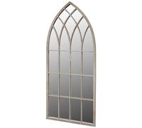 Gecheer Rustic Arch Garden Mirror, Indoor/Outdoor Lightweight Arched Window Wall Mirror, Garden Home Window Illusion for Both Indoor and Outdoor Use, 50x115 cm