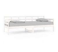 Gecheer Rustic Pine Wooden Day Bed: Multifunctional Comfort for Guests, 80x200 cm Mattress Fit Model820363