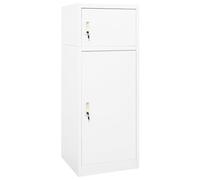 Gecheer Saddle Cabinet White 53x53x140 cm Steel Model339599